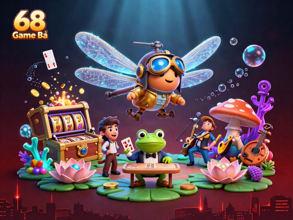 Engage with the thrilling 68 Game Bài experience featuring dynamic gambling elements and vibrant characters.