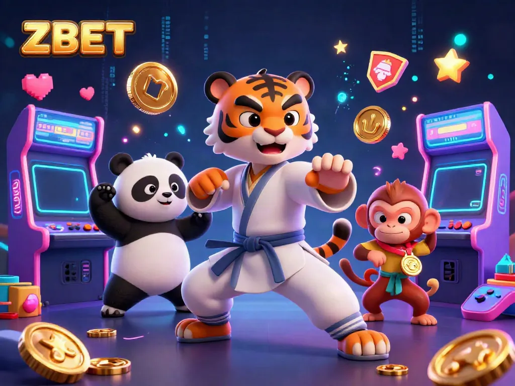 Experience thrilling gameplay at ZBET with vibrant 3D characters and casino elements in action.